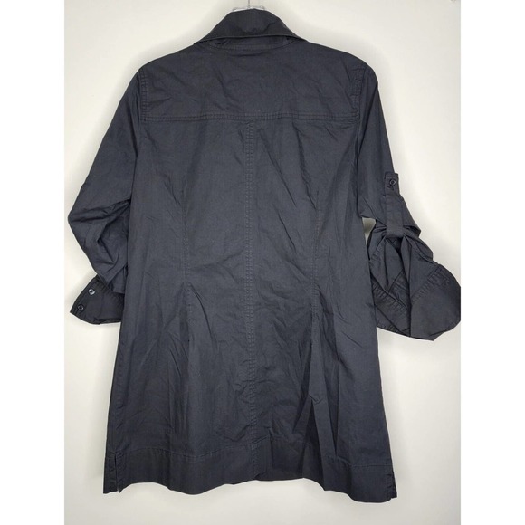 Soft Surroundings Lace Front Long Sleeve Black Tunic Top Shirt Size S - Picture 2 of 7